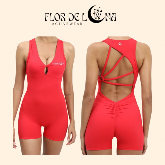 Cross Back Performance Jumpsuit - Rojo